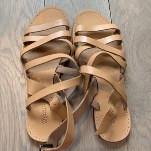 Madewell strappy sandals- like new!